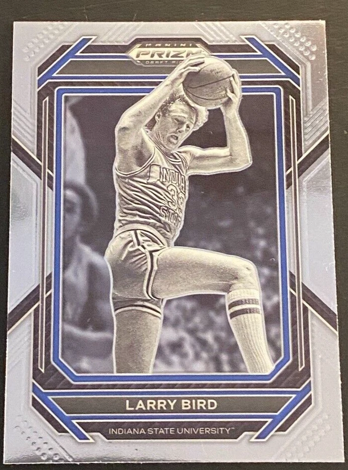 Larry Bird 2023 Panini-Prizm Draft Picks Silver B & W #95 Indiana State - Image 1 of 2