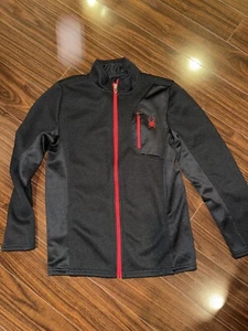 Spyder Jacket Youth XL (18/20) Black Thermal Fleece Full Zip Coat Zip Athletic - Picture 1 of 5