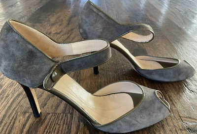 Kate Spade New York Womens Taupe Suede Ankle Strap Peep Toe Heels Shoes Size 8.5 - Image 1 of 4