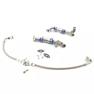 Oil Feed & Return Line for BMW N54 3.0L 135i 335i 535i Engine w/TD03 Twin Turbo - Foto 1 di 9