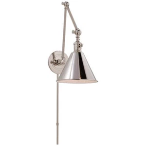 Chapman & Myers Boston Library Light Nickel Double Arm VC $649 MSRP SL2923PN - Picture 1 of 7