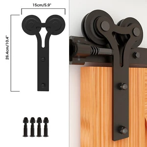 4 Fuß-20 Fuß Stahl Schiebe Scheune Tür Hardware Kit für Ein-/Doppeltür, strapazierfähig - Bild 1 von 26