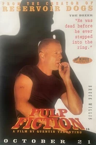 PULP FICTION BRUCE WILLIS RARA UK 60" X 40" 1994 ARROTOLATA BUONE CONDIZIONI - Foto 1 di 1