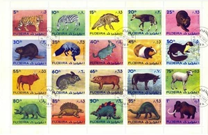 Fujeira 1972, ZD Bogen "Dinosaurier/Säugetiere", gest./CTO, Mi. Nr. 1201-20 - Picture 1 of 1