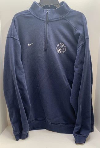 Nike Uconn Huskies Basketball 1/4 Zip Blue Pullover/ Sweatshirt Size XL Cover