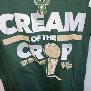 Fanatics Milwaukee Bucks NBA Finals Champions Cream Of The Crop T-Shirt Small S - Picture 1 of 7