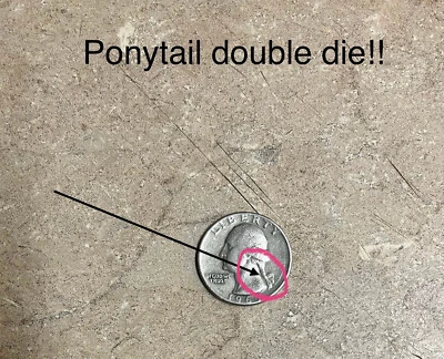 1967 US Quart No Mint DDO on ponytail WASHINGTON Image /DDO CIRCLE AROUND It  - Image 1 of 4