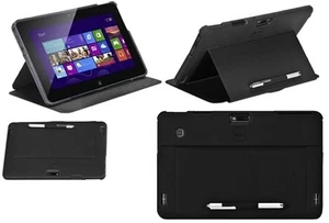 Dell Latitude 10 & XPS 10 Inch Tablet SoftTouch Cover Case Stand : Black - Picture 1 of 8