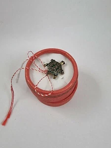Martisor Testoasa Märzchen Breloque Pendentif Comme Tortue en Métal 213 - Imagen 1 de 3