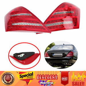 Pair LED Tail Lights For 2007 2008 2009 Mercedes Benz W221 S450 S600 Brake Lamps