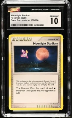 Pokemon Moonlight Stadium 100/106 Great Encounters - CGC 10  - Image 1 of 2