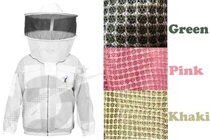 Chaqueta protectora inteligente de apicultura de malla ventilada de 3 capas con velo redondo - Imagen 1 de 4