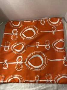 Fun Orange with White Flowers Pillow Cover 17x17” - Picture 1 of 3