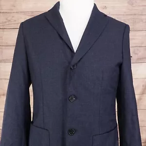 NEU MIT ETIKETT BANANA REPUBLIC SCHMALE PASSFORM WOLLE BLAU SPORT MANTEL ANZUG JACKE BLAZER GR. 38R NEU! - Bild 1 von 9
