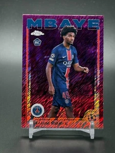 2024-25 Topps Cromo UCC Magenta Shimmer #15 IBRAHIM MBAYE PSG RC - Imagen 1 de 2