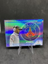 Neymar Jr 2022 Topps Stadium Club Chrome UEFA Blue Refractor SP #100 Paris