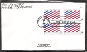 US SC # 3331 Honoring those Who served FDC. No cachet - Picture 1 of 1