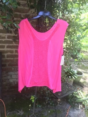 Simply Noelle - TOP TÚNICA ROSA CROCHET FRONTAL - Talla - 16-18 - Nuevo con etiquetas Foto 1 de 4