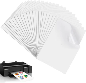20 Blatt Sticker papier zum Bedrucken,A4 Inkjet-Vinyl-Aufkleber,Stickerpapier Zu - Bild 1 von 7