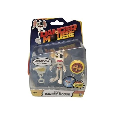 Danger Mouse Cartoon Zip-Line Action Figure Jazwarew NEW - Image 1 of 2