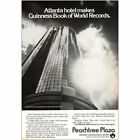 1975 Peachtree Plaza : Livre Guinness des records annonce imprimée vintage