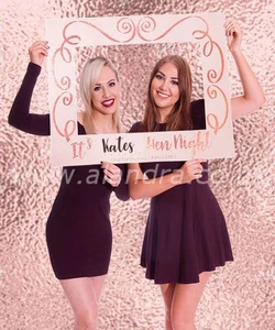 WRITE THE BRIDES NAME IN THE BOX TO PERSONALISED STUNNING ROSE GOLD PHOTO FRAME - Picture 1 of 1
