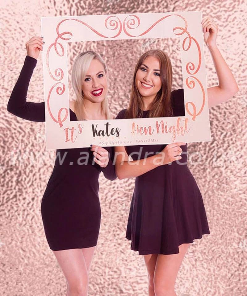WRITE THE BRIDES NAME IN THE BOX TO PERSONALISED STUNNING ROSE GOLD PHOTO FRAME - Image 1 of 1