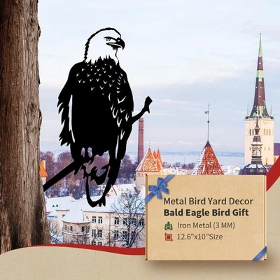 Decoración de patio de pájaros de metal para exterior, águila artística para jardín, patio y patio, m... Foto 1 de 4