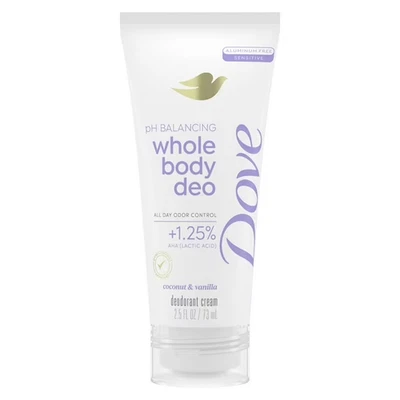 Dove Whole Body Deo pH балансирующий дезодорант крем кокосовый и ванильный без алюминия - Изображение 1 из 4