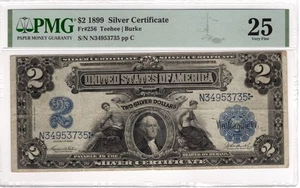 $2 1899 Silver Certificate Fr#256 PMG VF25 - Picture 1 of 2