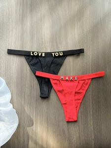 Personalised Custom letters Name women's girls panties Underwear Gift For Her - Picture 1 of 7