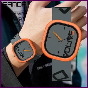 SANDA Marke Mode Sport Quarzuhr Männer Luxus Lässig Wasserdicht Silikon - Bild 1 von 31