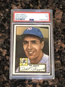 1952 Topps Phil Rizzuto #11 Baseball Card Black Back PSA 3 - Picture 1 of 2