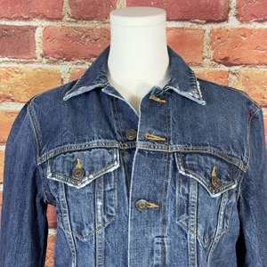 Giacca donna denim Vince lavaggio ingegnere taglia XS sfilacciata invecchiata - Foto 1 di 23