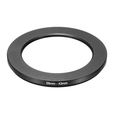 58mm Male 43mm Female Step Down Ring Adapter for ND IR DSLR Lenses, Black Foto 1 de 4