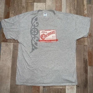 Camiseta Cincinnati Red Stockings Reds 1869 Retro Logo XL SGA Jerzees - Imagen 1 de 7