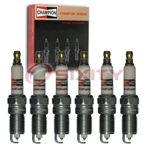 6 pc Champion Iridium Spark Plugs for 2007-2008 Saturn Aura 3.5L V6 Ignition jl - Picture 1 of 5
