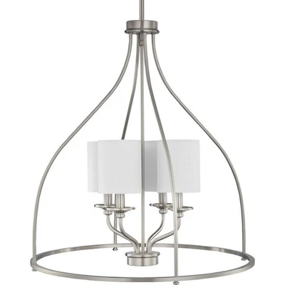 Progress Lighting P500285 Bonita 4 Light 23"W Chandelier - Nickel - Image 1 of 4