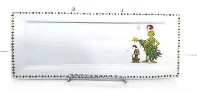 Dr. Seuss The Grinch & Max Christmas Tray By Zrike Brands NEW - Image 1 of 4