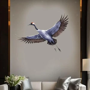 Crane Wall Decor Waterproof Modern Wall Sculptures for Home Garden Patio - Picture 1 of 6