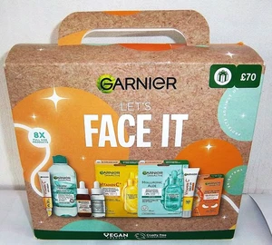 GARNIER LET'S FACE IT 8 FULL SIZE ITEM GIFT SET NEW BOXED & SEALED - COST £70 - Picture 1 of 6