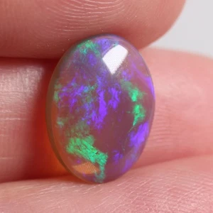 3.2 ct Natural Australian Opal, 10 x 13.8 mm Loose Solid Dark Crystal Opal - Picture 1 of 8