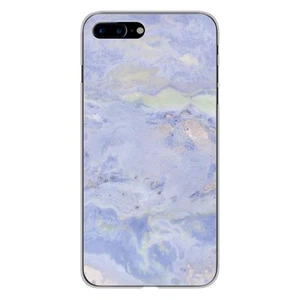 Coque en silicone imprimée compatible Apple iPhone 7 Plus Marbre Bleu - Photo 1 sur 6