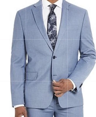 Chaqueta de traje ajustada azul Ben Sherman para hombre talla 42R nueva con etiquetas Foto 1 de 4