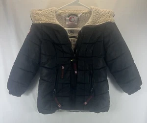 Canada Weathergear Girls Black Sherpa Lined Full Zip Hooded Jacket Size 6 - Picture 1 of 22