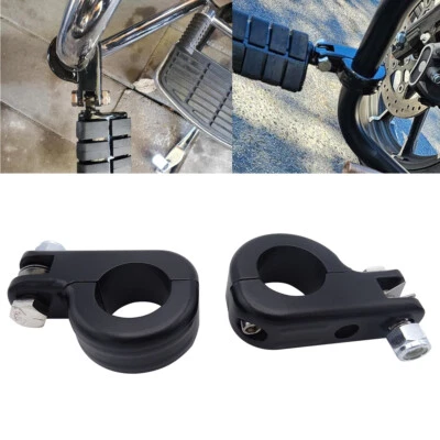 Pair 1-1/4" Highway Bar Engine Guard Clamps Mount for Harley Victory Yamaha Dyna — 第 1/4 张图片