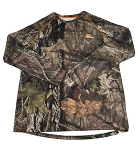 Mossy Oak T-Shirt Womens L Green Camo Break Up Hunting All Over Long Sleeve NWOT - Picture 1 of 20