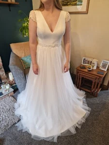 Elena Morar Wedding Dress Size 14 - Picture 1 of 7
