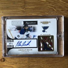 2010/11 Panini Dominion Jaroslav Halak Stickside Signatures 10/10 Blues NICE