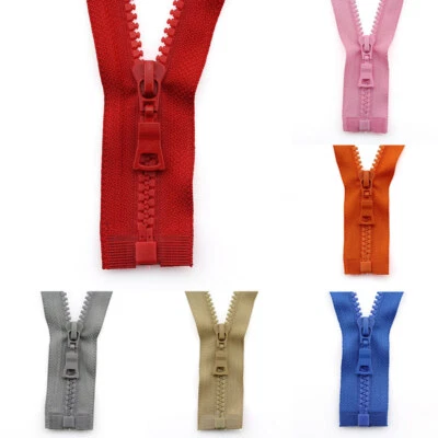 Open Ended Zip #5 Replacement Plastic Teeth Zipper DIY Crafts Sewing Accessories - Image 1 of 4